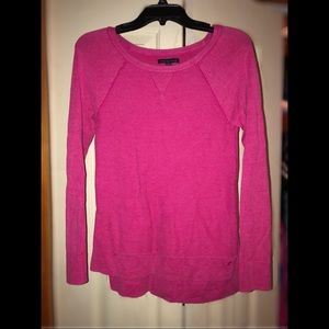 Hot Pink Long Sleeve AE Sweater